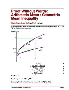 Geometric Mean Inequality