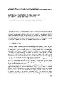 geometric methods in the theory of singular 2d