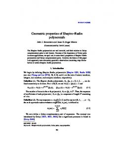 Geometric properties of Shapiro--Rudin polynomials - Mathematical