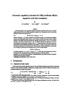 Geometric regularity estimates for fully nonlinear elliptic equations with ...