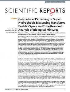 Geometrical Patterning of Super-Hydrophobic ... - Semantic Scholar