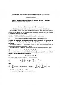 GEOMETRY AND QUANTUM INTEGRABILITY OF