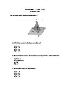 Geometry Chapter 1 Practice Test