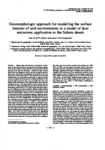 Geomorphologic approach for modelling the ... - Semantic Scholar