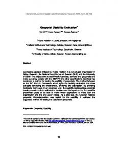 Geoportal Usability Evaluation - Semantic Scholar