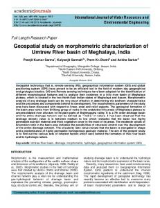 Geospatial study on morphometric ... - Academic Journals