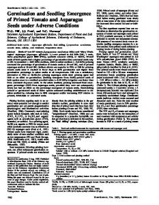 Germination and Seedling Emergence of Primed ... - HortScience