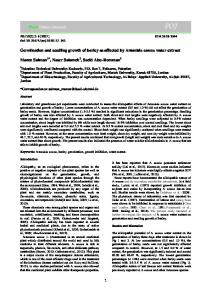 Germination and seedling growth of barley as affected by Artemisia ...