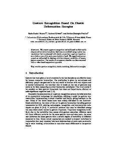 Gesture Recognition Based On Elastic Deformation ... - CiteSeerX