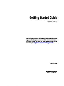 Getting Started Guide - VMware