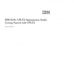 Getting Started with CPLEX - IBM