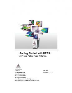 Getting Started with HFSS