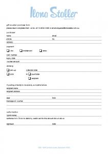 Gift Voucher Form [PDF] - Ilona Staller