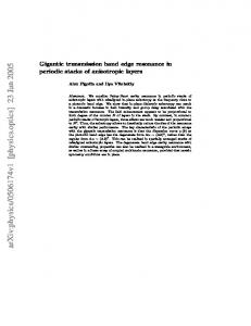 Gigantic transmission band edge resonance in periodic stacks of ...