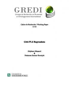 Gini-PLS Regressions