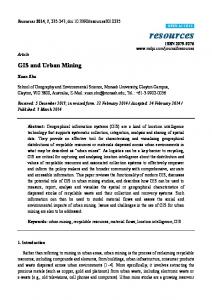 GIS and Urban Mining