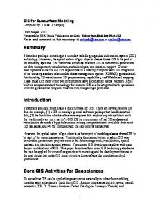 GIS for Subsurface Modeling - Esri