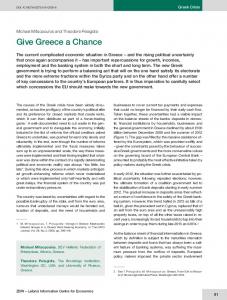 Give Greece a Chance | SpringerLink