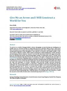 Give Me an Arrow and I Will Construct a World for You - Scientific ...