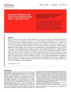 Glioblastoma Inhibition by Cell Surface ... - Semantic Scholar