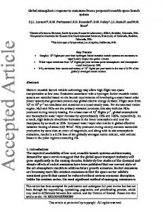 Global atmospheric response to emissions from ... - Wiley Online Library