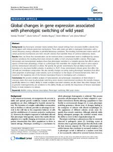 Global changes in gene expression associated with ... - BMC Genomics