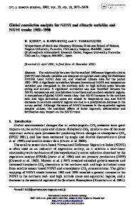 Global correlation analysis for NDVI and climatic variables and NDVI ...