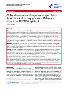 Global discourses and experiential speculation ... - Wiley Online Library