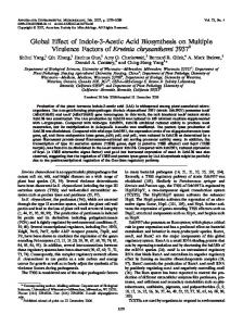 Global Effect of Indole-3-Acetic Acid Biosynthesis on Multiple ...