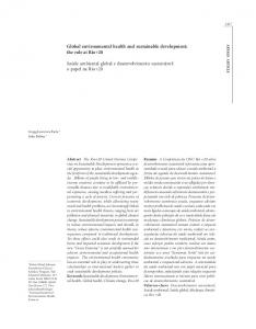 Global environmental health and sustainable development: the role at ...