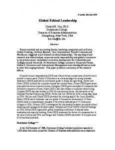 Global Ethical Leadership - CASA