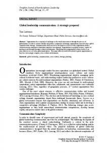 Global leadership communication: A strategic proposal - Eric