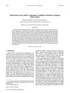 Global Modes of Sea Surface Temperature Variability ... - AMS Journals