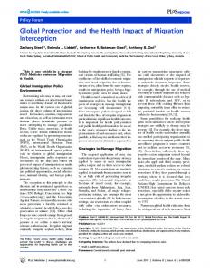Global Protection and the Health Impact of Migration Interception - PLOS