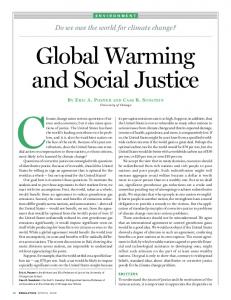 Global Warming and Social Justice