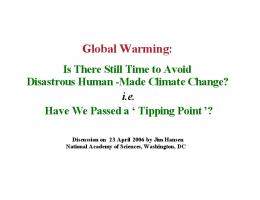 Global Warming: - Columbia University