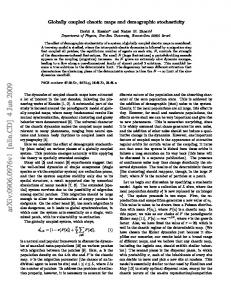 Globally coupled chaotic maps and demographic stochasticity