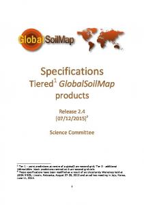 GlobalSoilMap specifications december 2015 - ISRIC