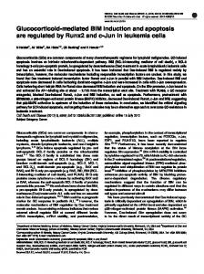 Glucocorticoid-mediated BIM induction and apoptosis are ... - Nature