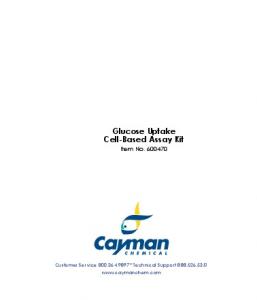 Glucose Uptake Cell-Based Assay Kit