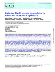 Glutamate NMDA receptor dysregulation in ... - Semantic Scholar