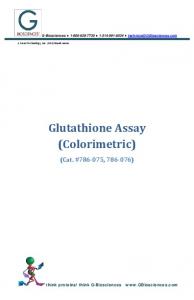 Glutathione Assay (Colorimetric) - G-Biosciences