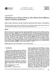 Glutathione peroxidase activity in cell cultures from