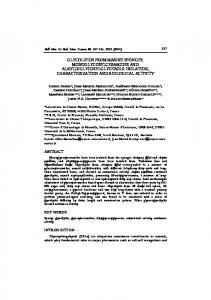 GLYCOLIPIDS FROM MARINE SPONGES ...