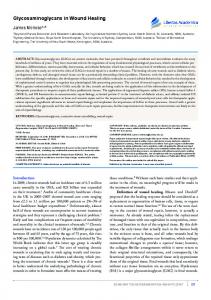 Glycosaminoglycans in Wound Healing