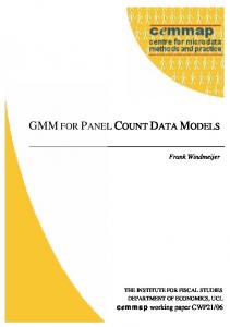 GMM for panel count data models - Core