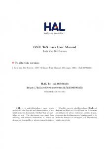 GNU TeXmacs User Manual - Hal