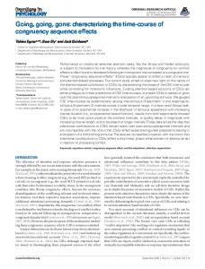 Going, going, gone: characterizing the time-course of ... - CiteSeerX