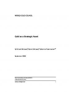 Gold as a Strategic Asset - New Frontier