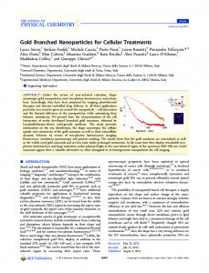 Gold Branched Nanoparticles for Cellular Treatments - ACS Publications